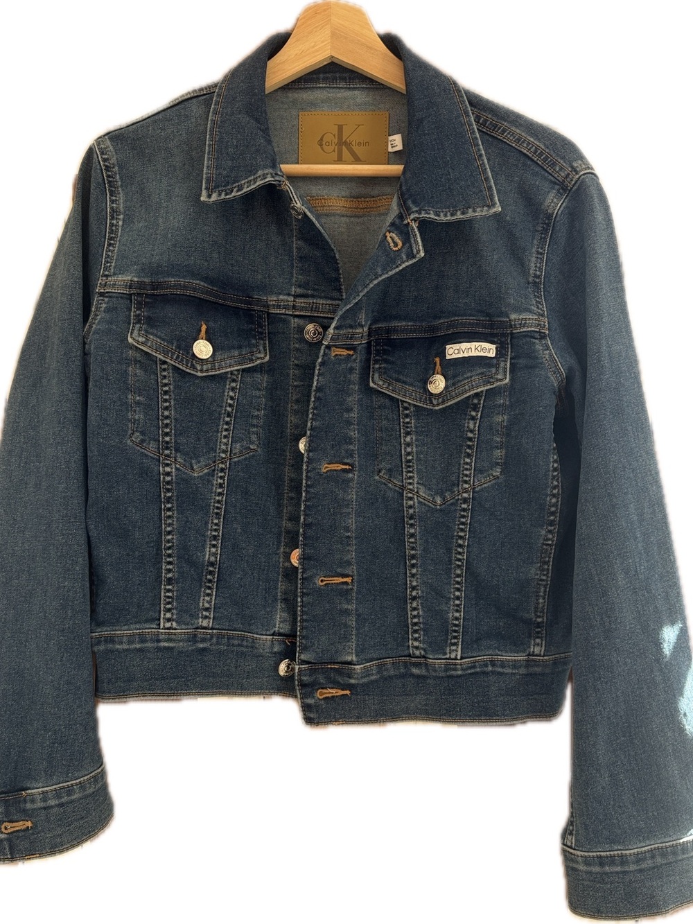 Calvin Klein Dark Wash Denim Jacket Size Small